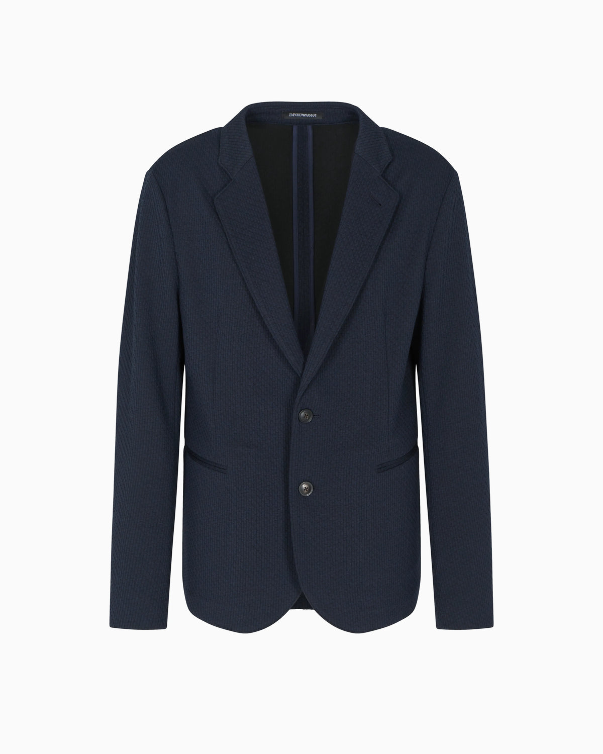 Single-breasted jacket in a jacquard double jersey knit