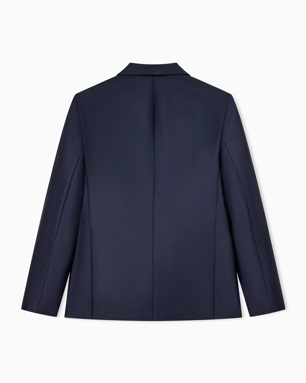 Single-breasted blazer in virgin wool and silk satin