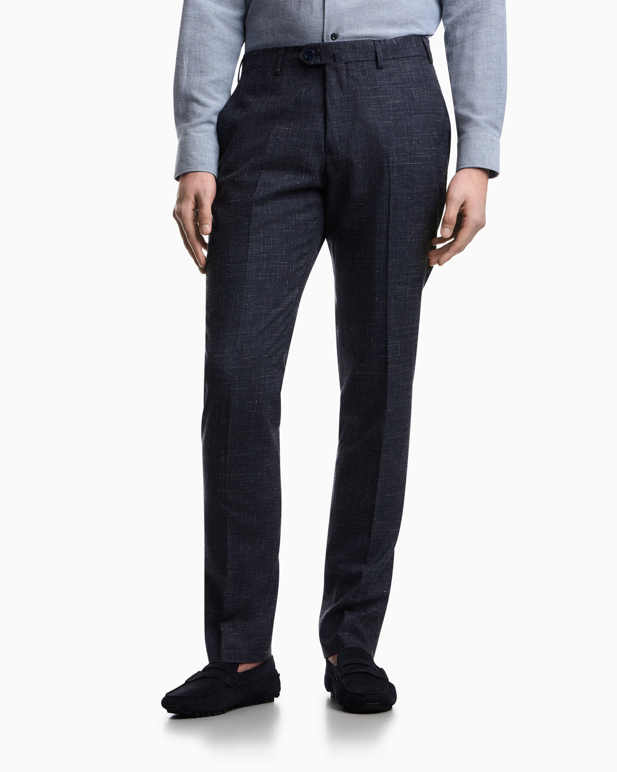 Tropical light wool canvas trousers