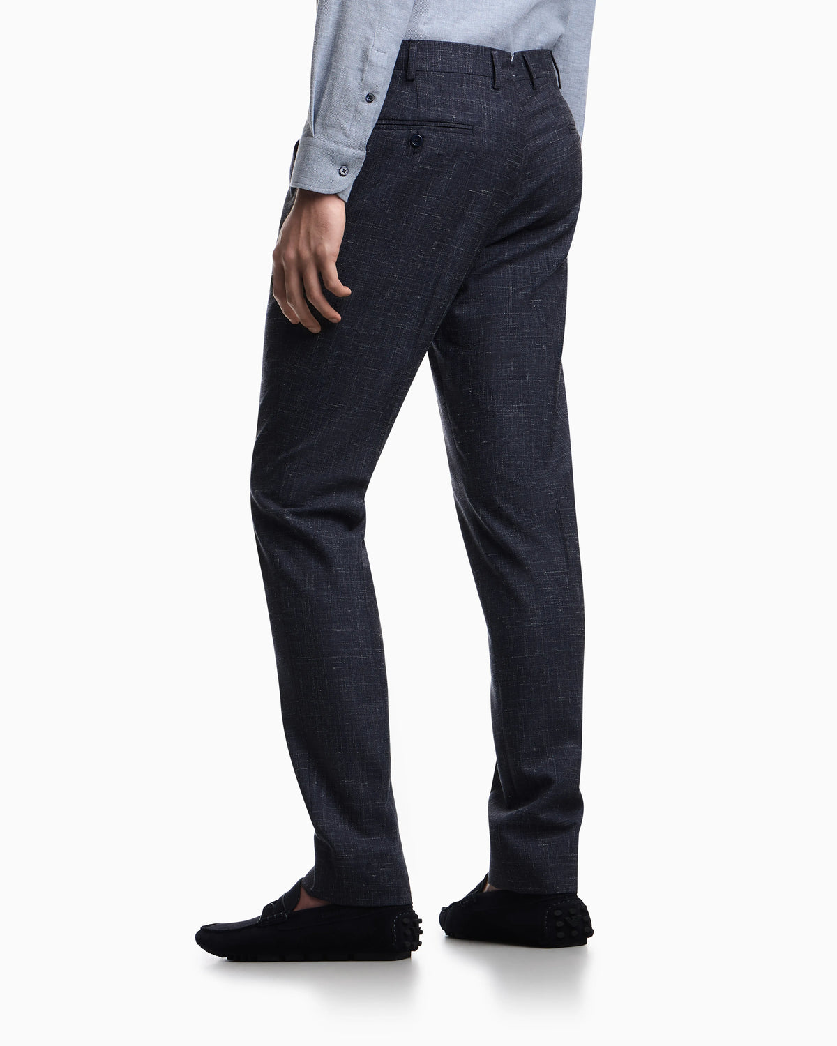 Tropical light wool canvas trousers