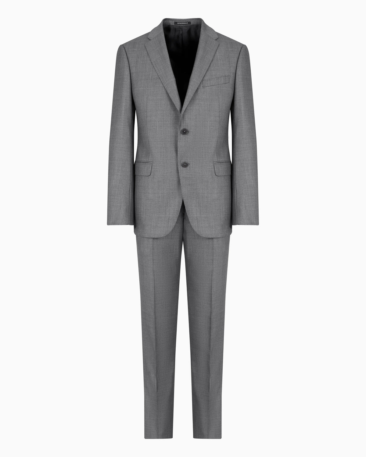 Single-breasted suit in a silky-finish grisaille