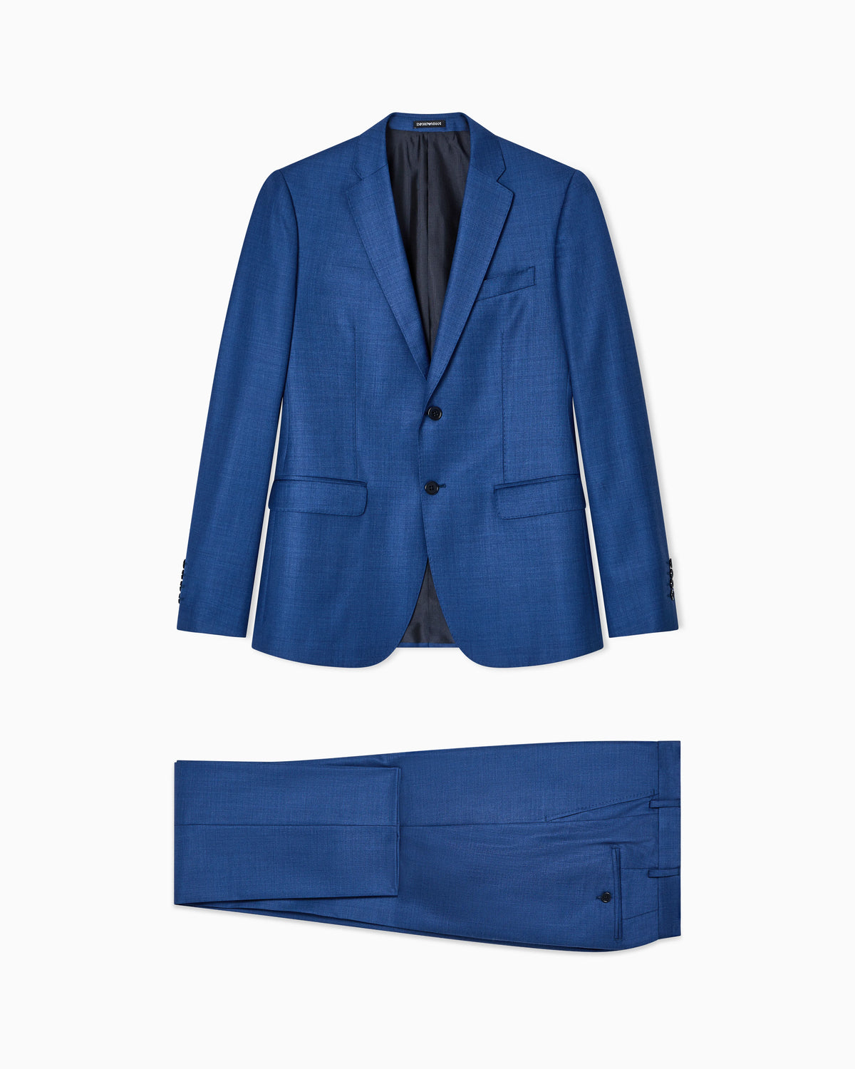Single breasted suit in virgin wool grisaille