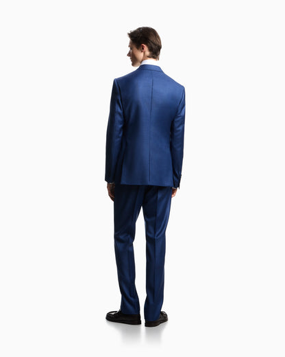 Single breasted suit in virgin wool grisaille