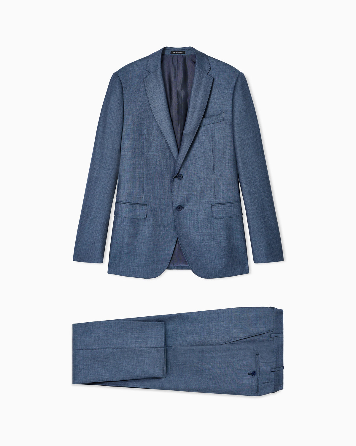 Single breasted suit in virgin wool grisaille