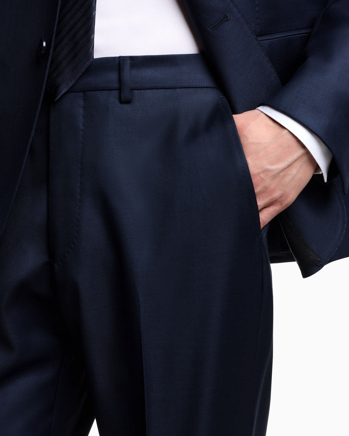 Single breasted suit in virgin wool grisaille