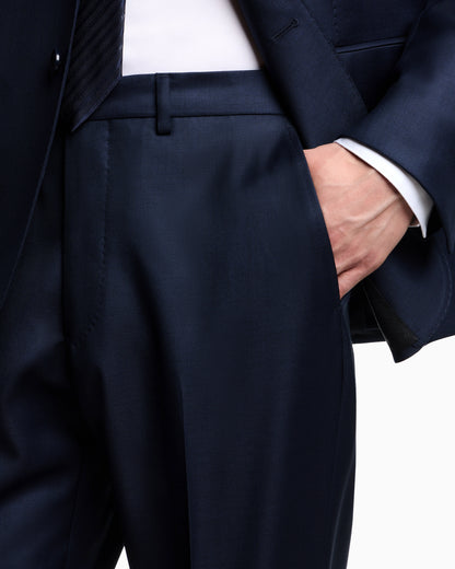 Single breasted suit in virgin wool grisaille