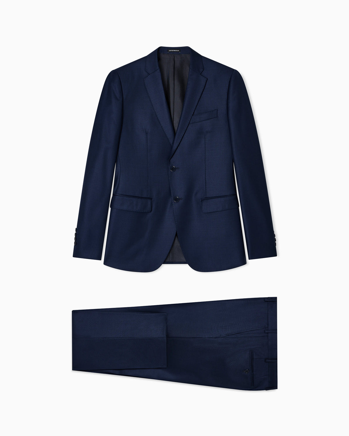 Single breasted suit in virgin wool grisaille