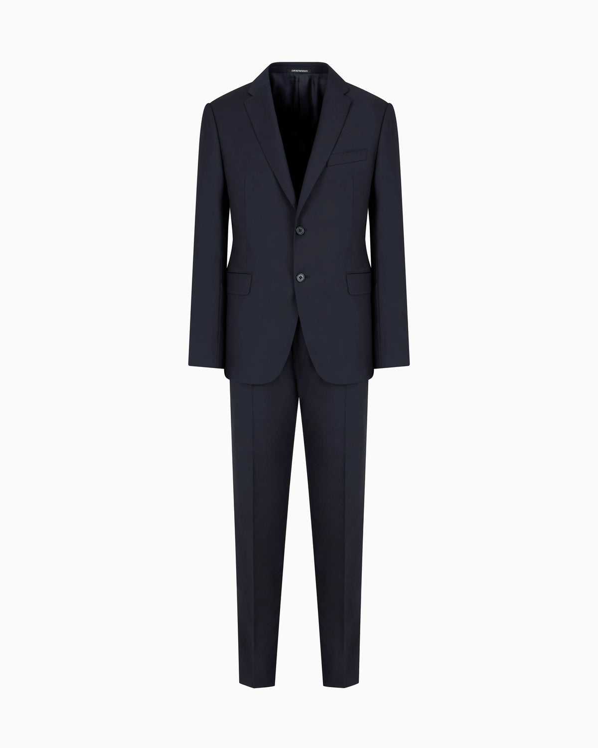 Slim-fit, single-breasted suit in tone-on-tone micro-striped virgin wool