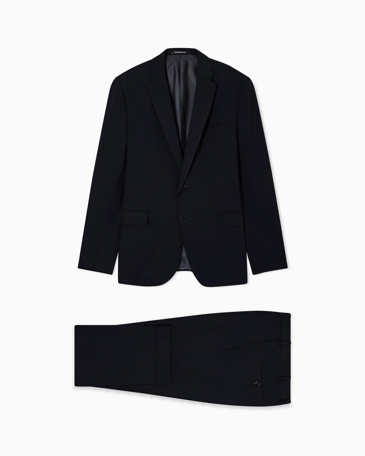 Single-breasted suit in two-way stretch, tropical light wool canvas