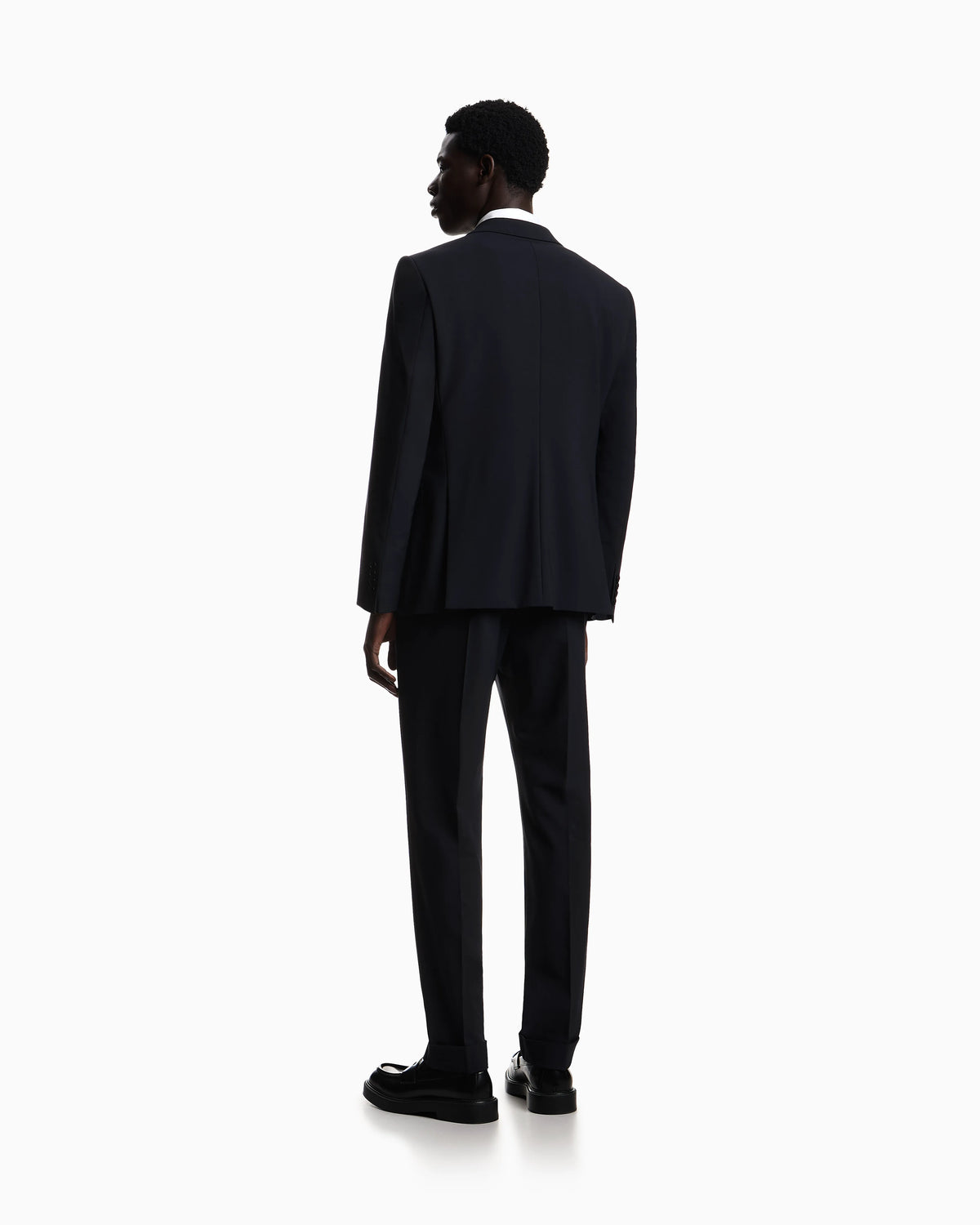 Single-breasted suit in two-way stretch, tropical light wool canvas