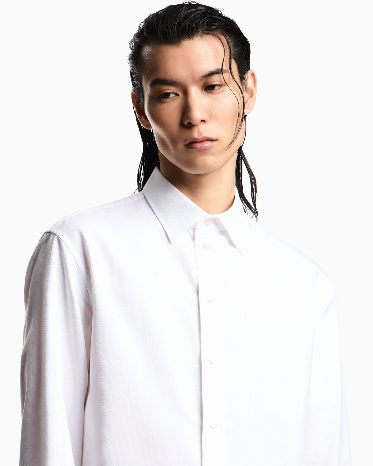 Micro-textured fabric shirt