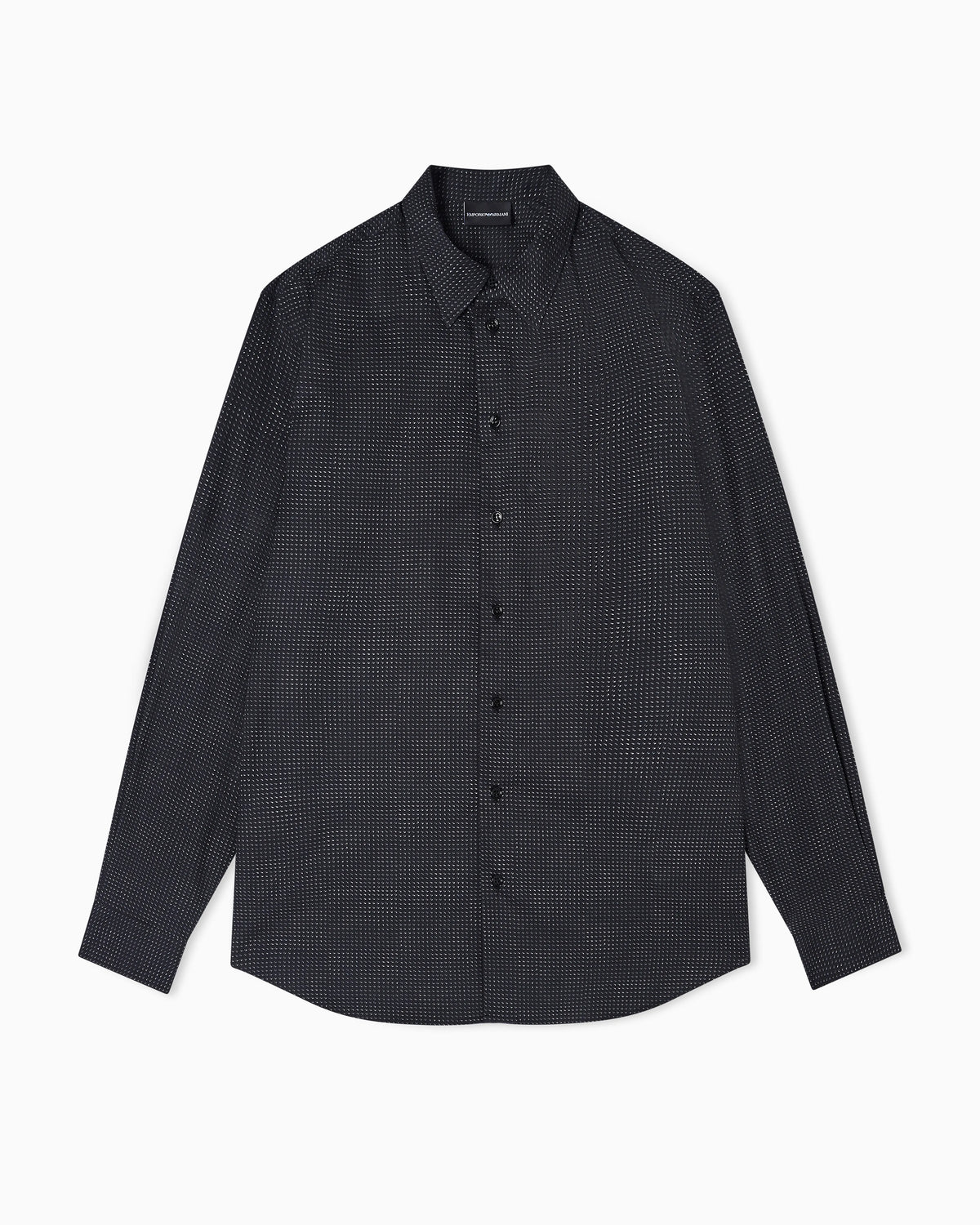 Shirt with all-over micro-pattern print