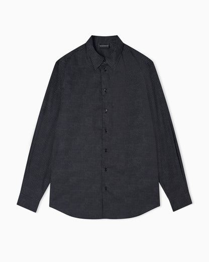 Shirt with all-over micro-pattern print