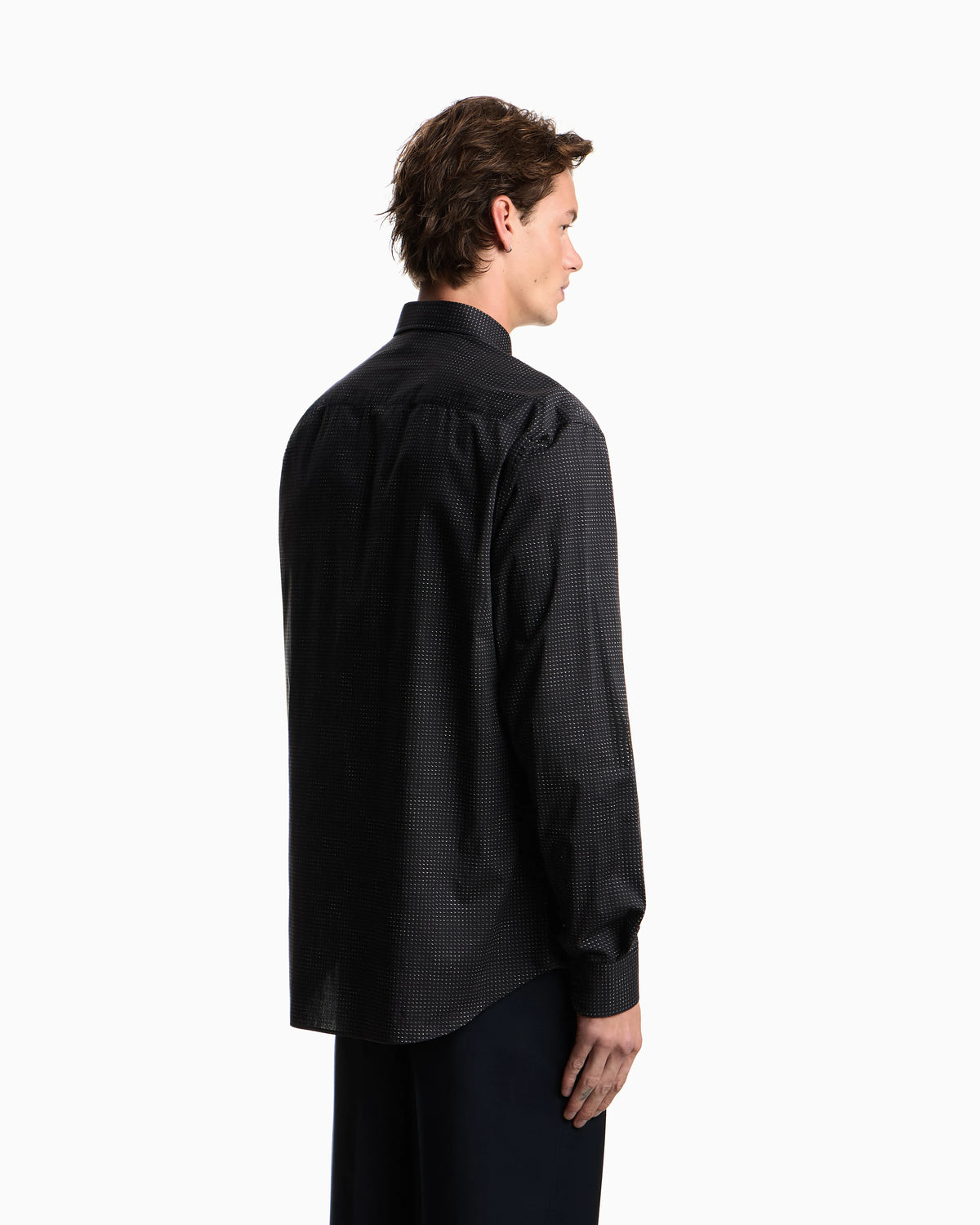 Shirt with all-over micro-pattern print