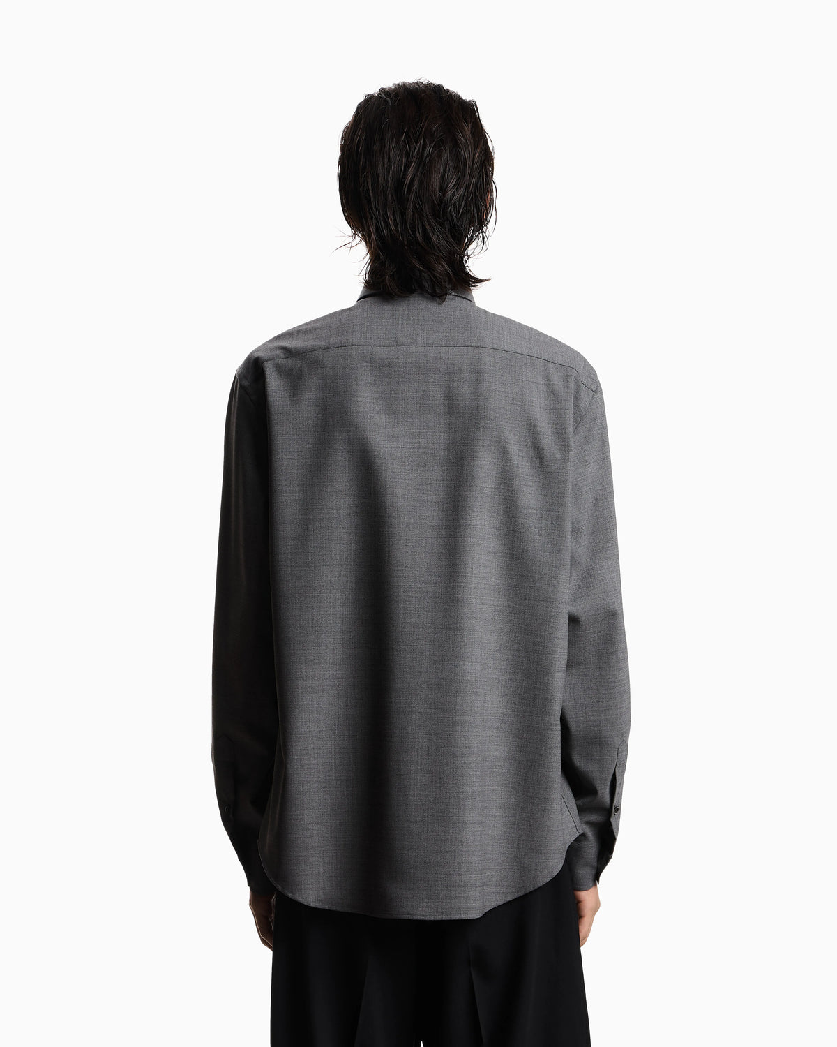 Soft-finish virgin-wool canvas shirt