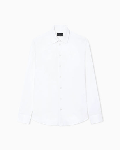 Textured linen blend shirt