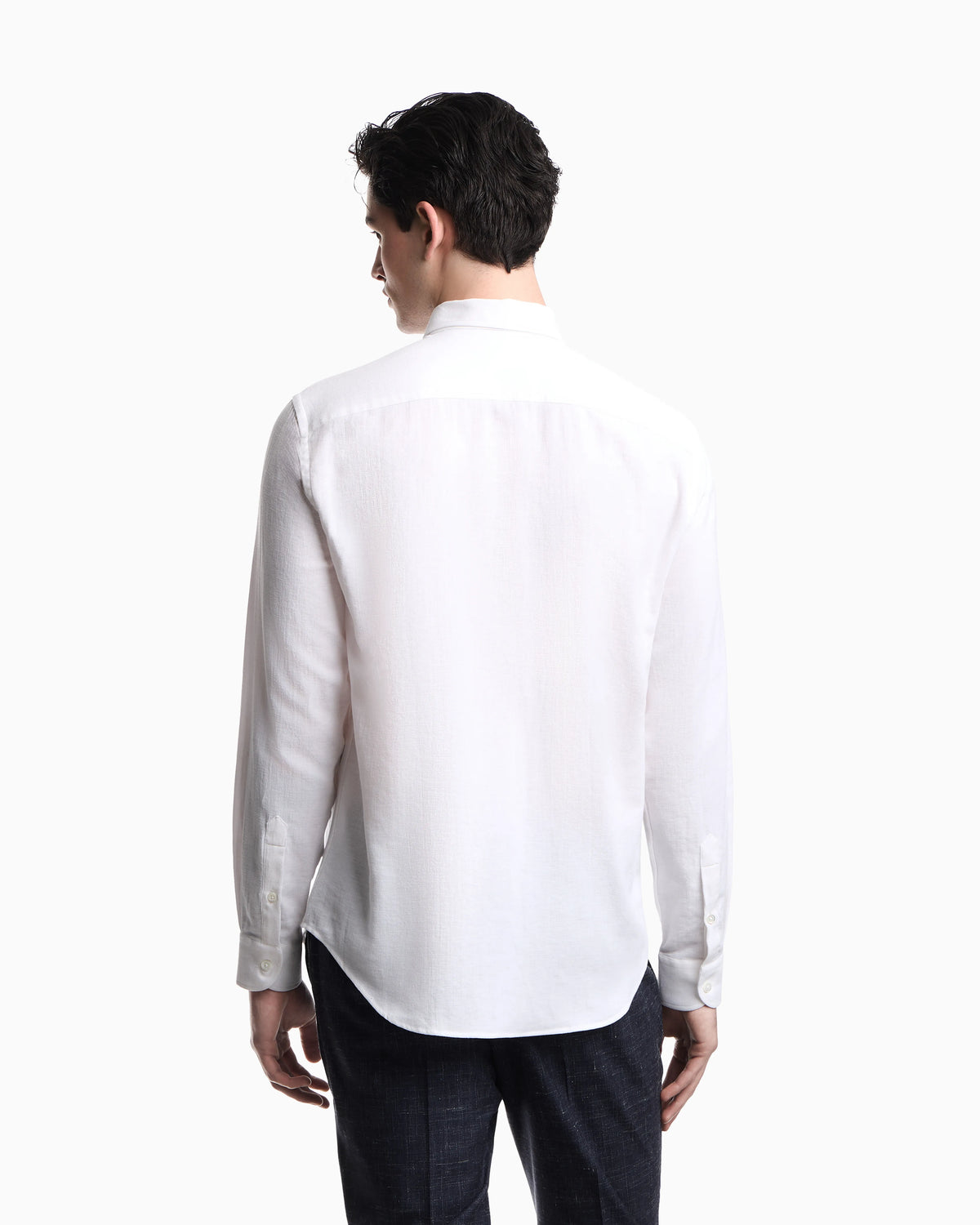 Textured linen blend shirt