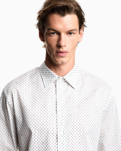 Shirt with all-over micro-pattern print
