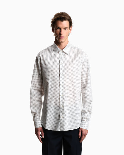 Shirt with all-over micro-pattern print