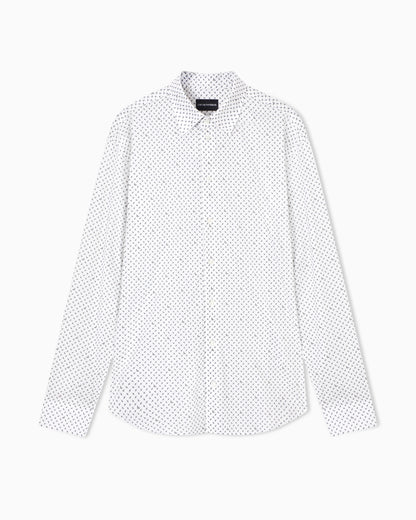 Shirt with all-over micro-pattern print