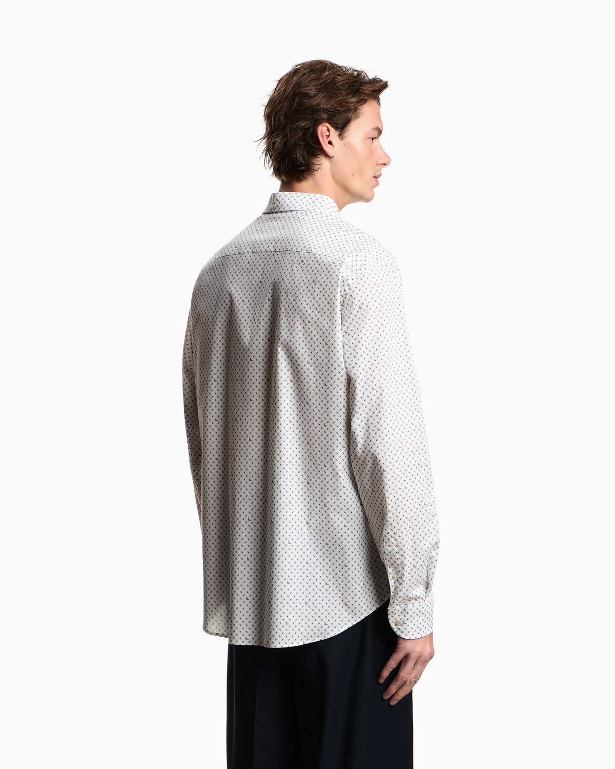 Shirt with all-over micro-pattern print