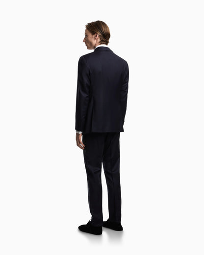 Tuxedo dress in worsted virgin wool