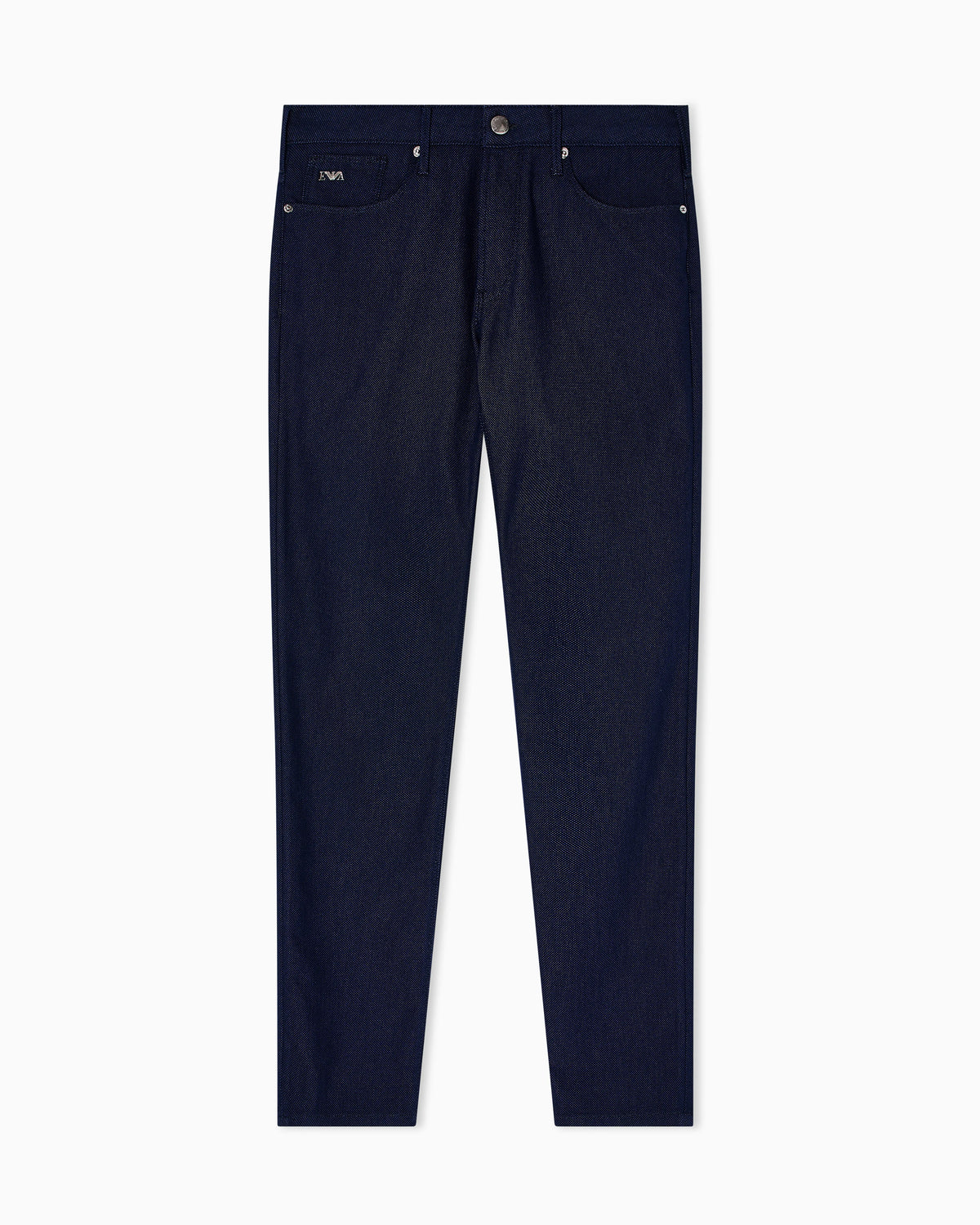 J06 slim-fit, micro polka-dot denim jeans