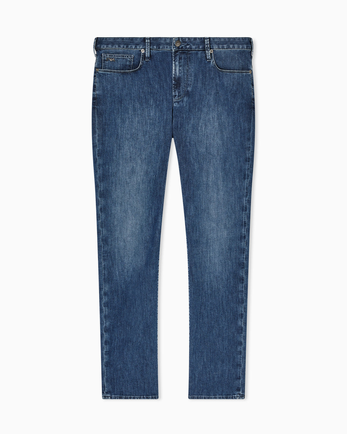 J06 slim-fit, lightly worn-look 8-oz denim jeans