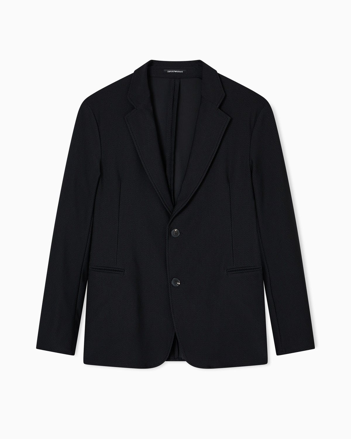 Technical jersey jacket with textured check pattern