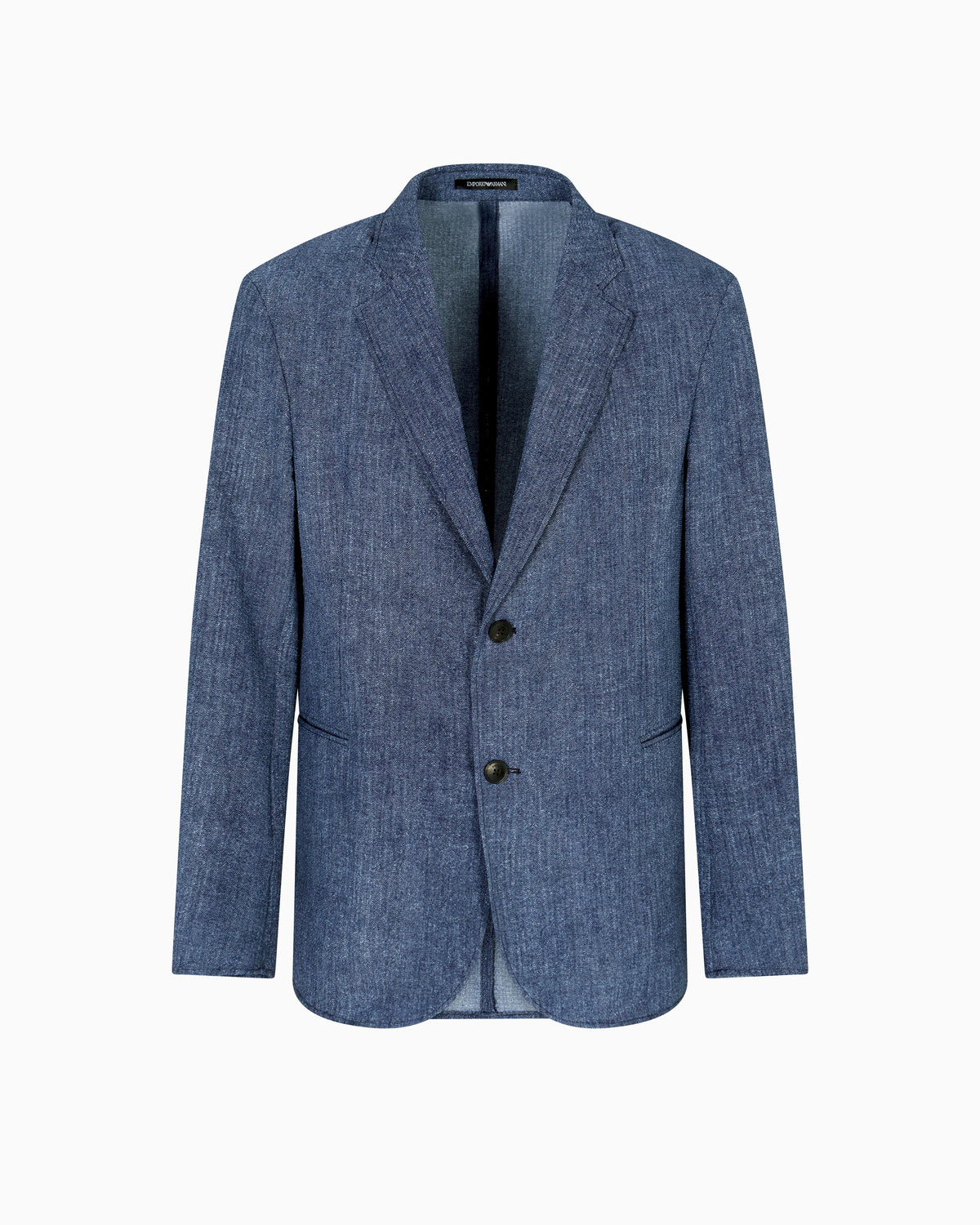 Printed seersucker single-breasted blazer