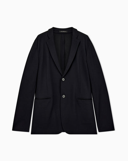 Blazer in techno jersey piquet with regular fit