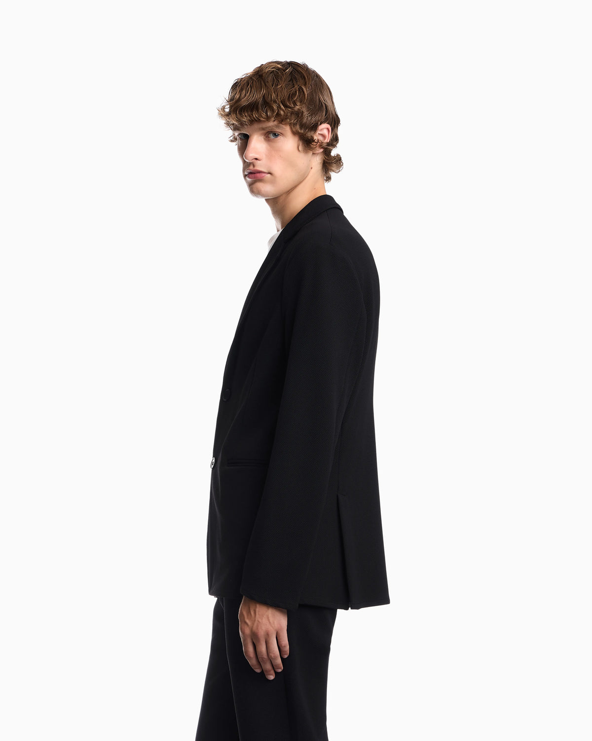 Blazer in techno jersey piquet with regular fit
