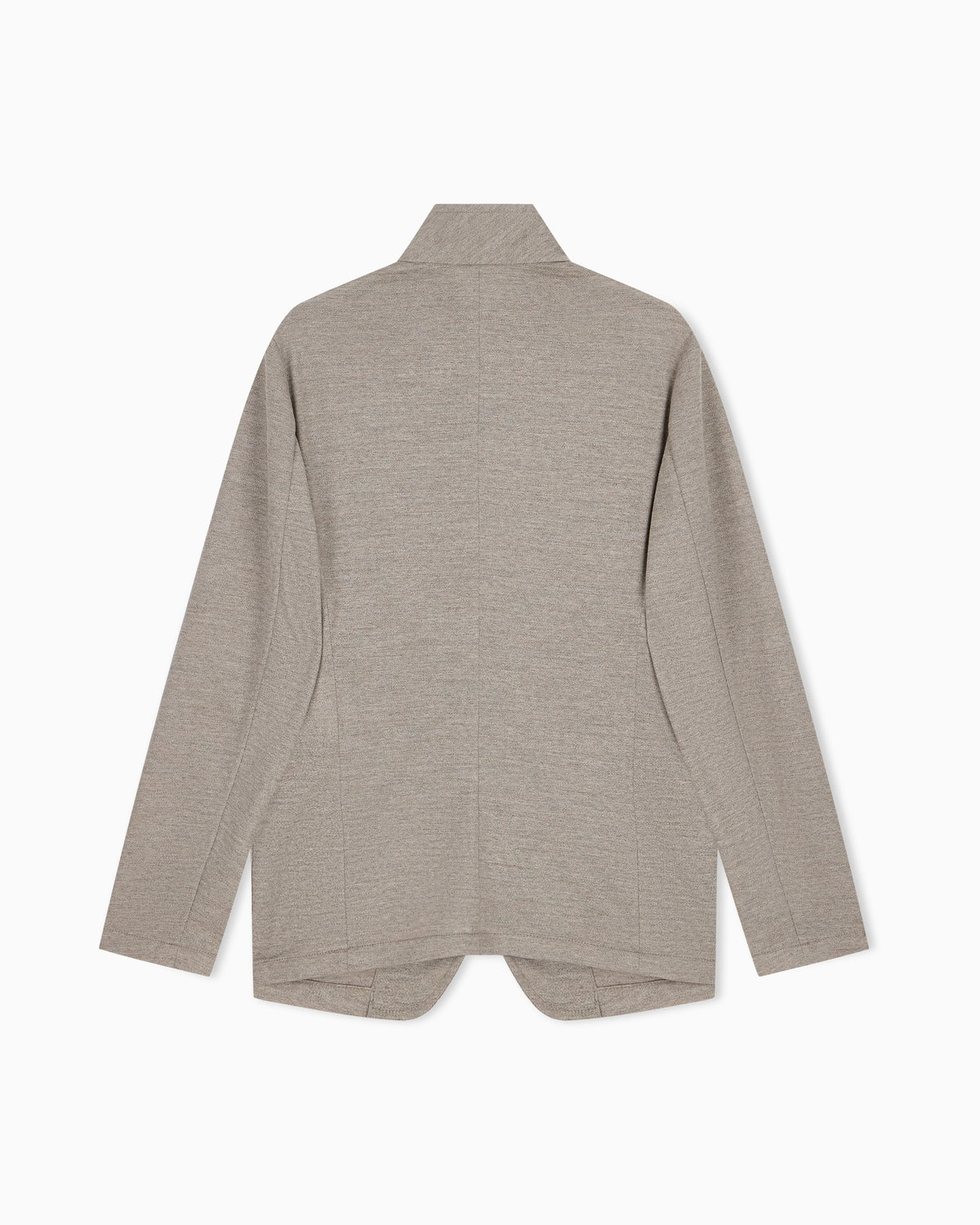 Unlined blazer in textured virgin wool jersey with pockets