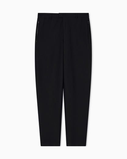 Technical jersey trousers with 3D-effect micro texture