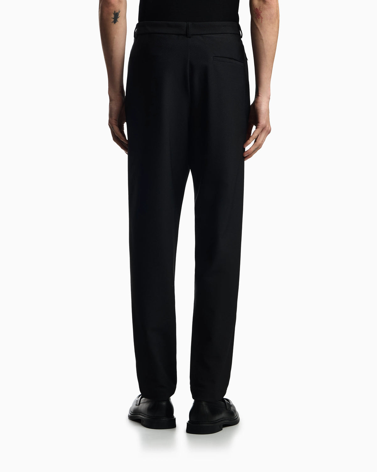 Technical jersey trousers with 3D-effect micro texture