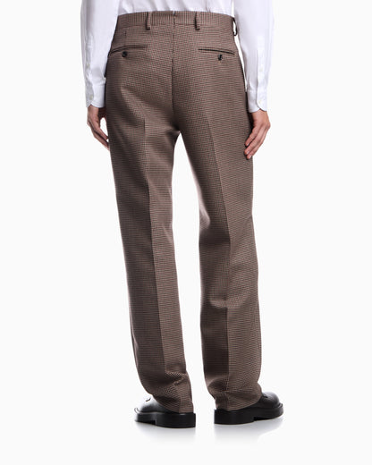 Trousers in checked tweed