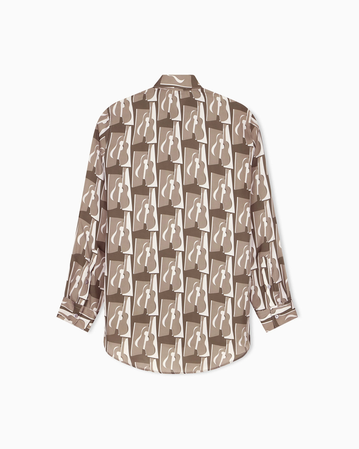 Printed shirt with a classic collar and abstract pattern