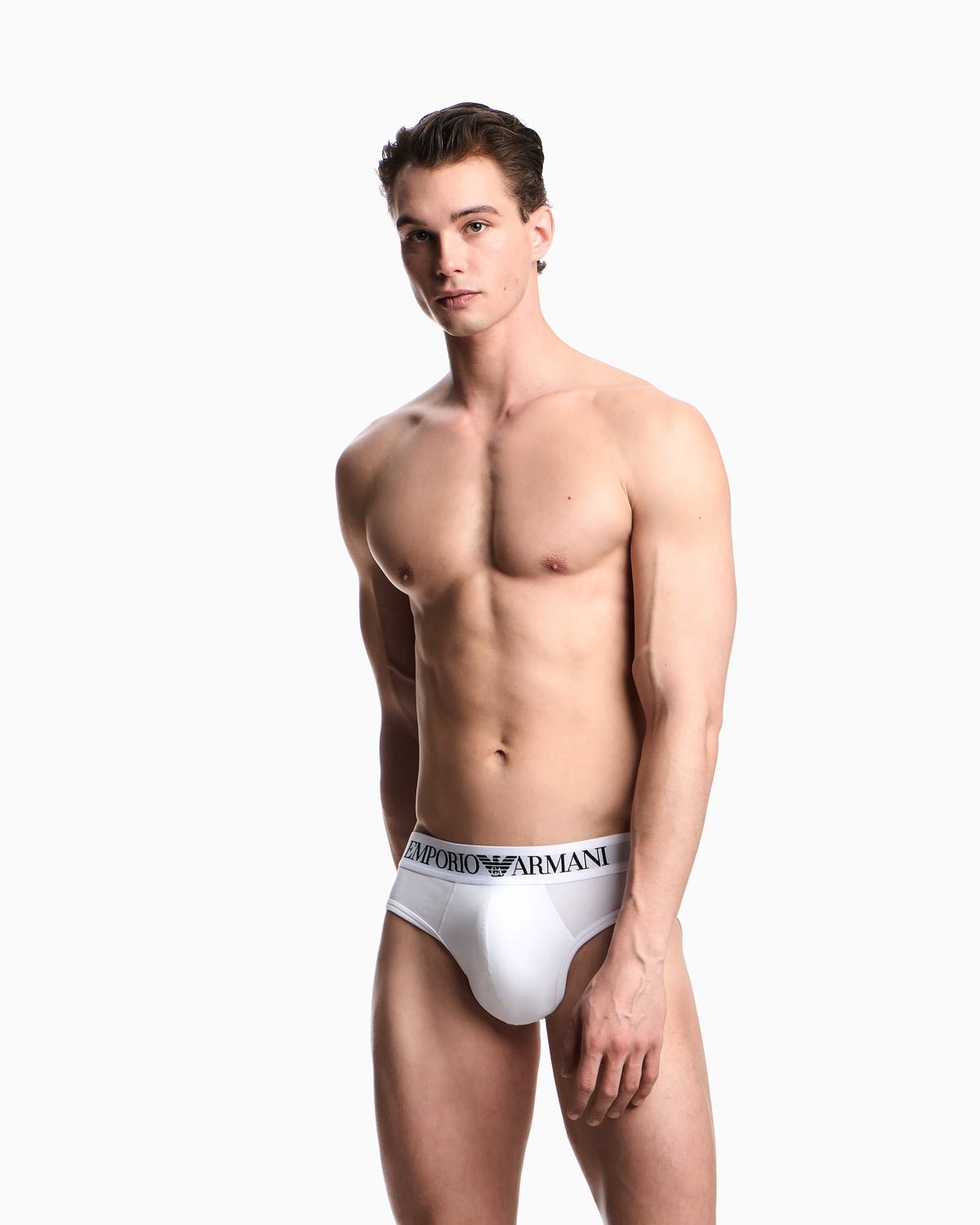 Stretch jersey briefs with logo waistband Essential