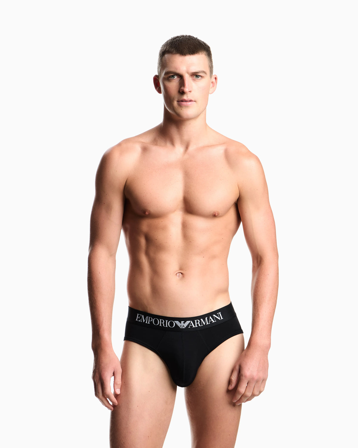 Stretch jersey briefs with logo waistband Essential