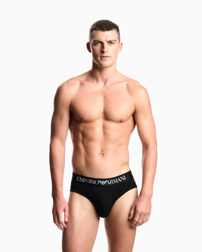 Stretch jersey briefs with logo waistband Essential