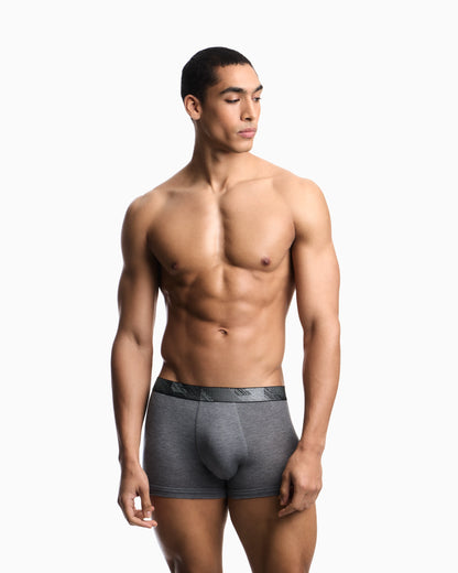 Tech wool jersey trunk with a patterned logo waistband