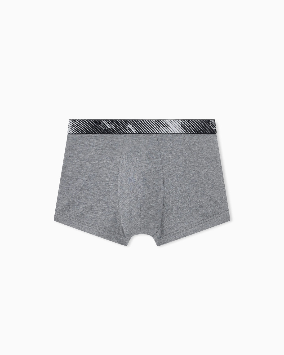Tech wool jersey trunk with a patterned logo waistband