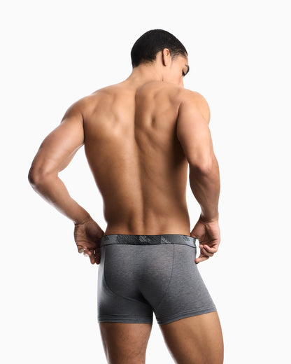 Tech wool jersey trunk with a patterned logo waistband