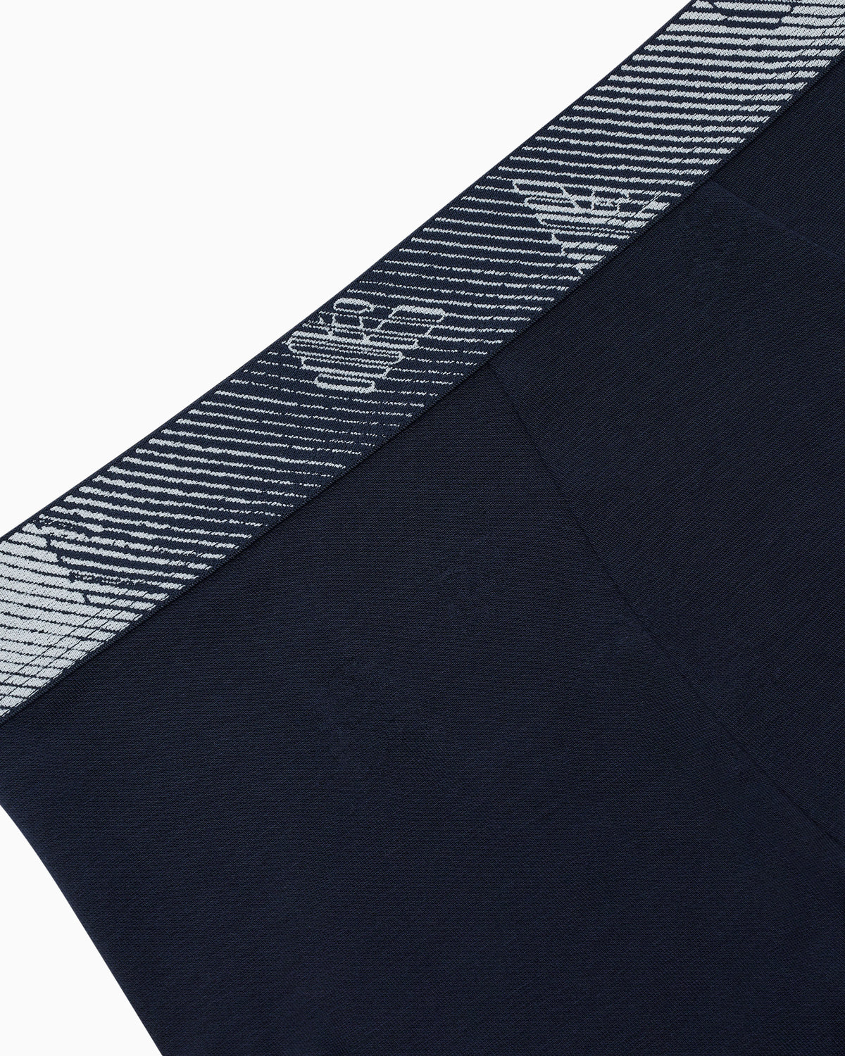 Tech wool jersey trunk with a patterned logo waistband