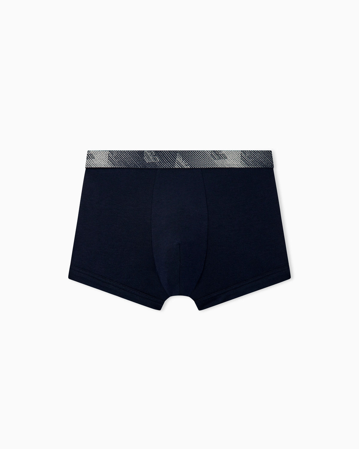 Tech wool jersey trunk with a patterned logo waistband