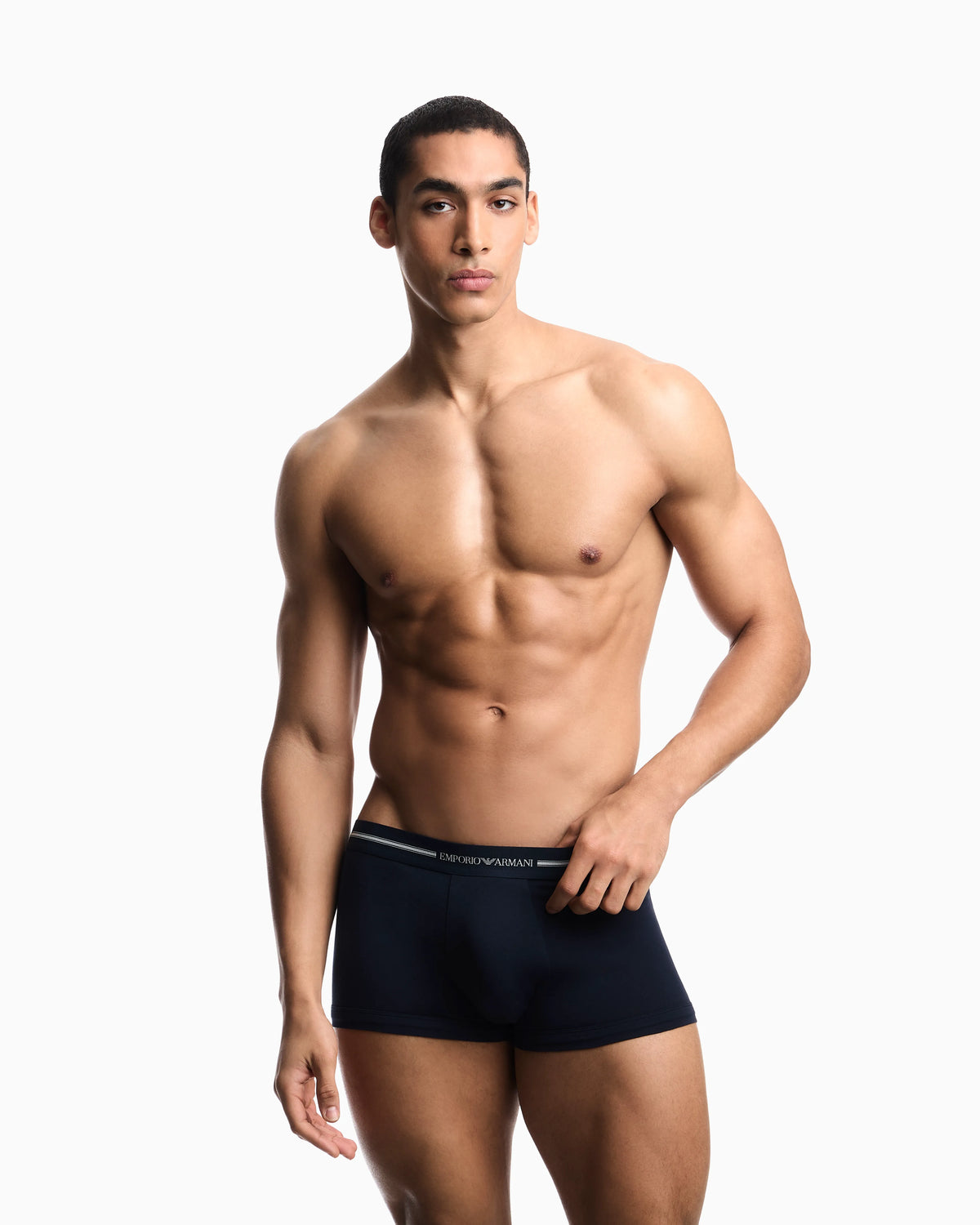 Trunks in cotton jersey with an elasticated waistband