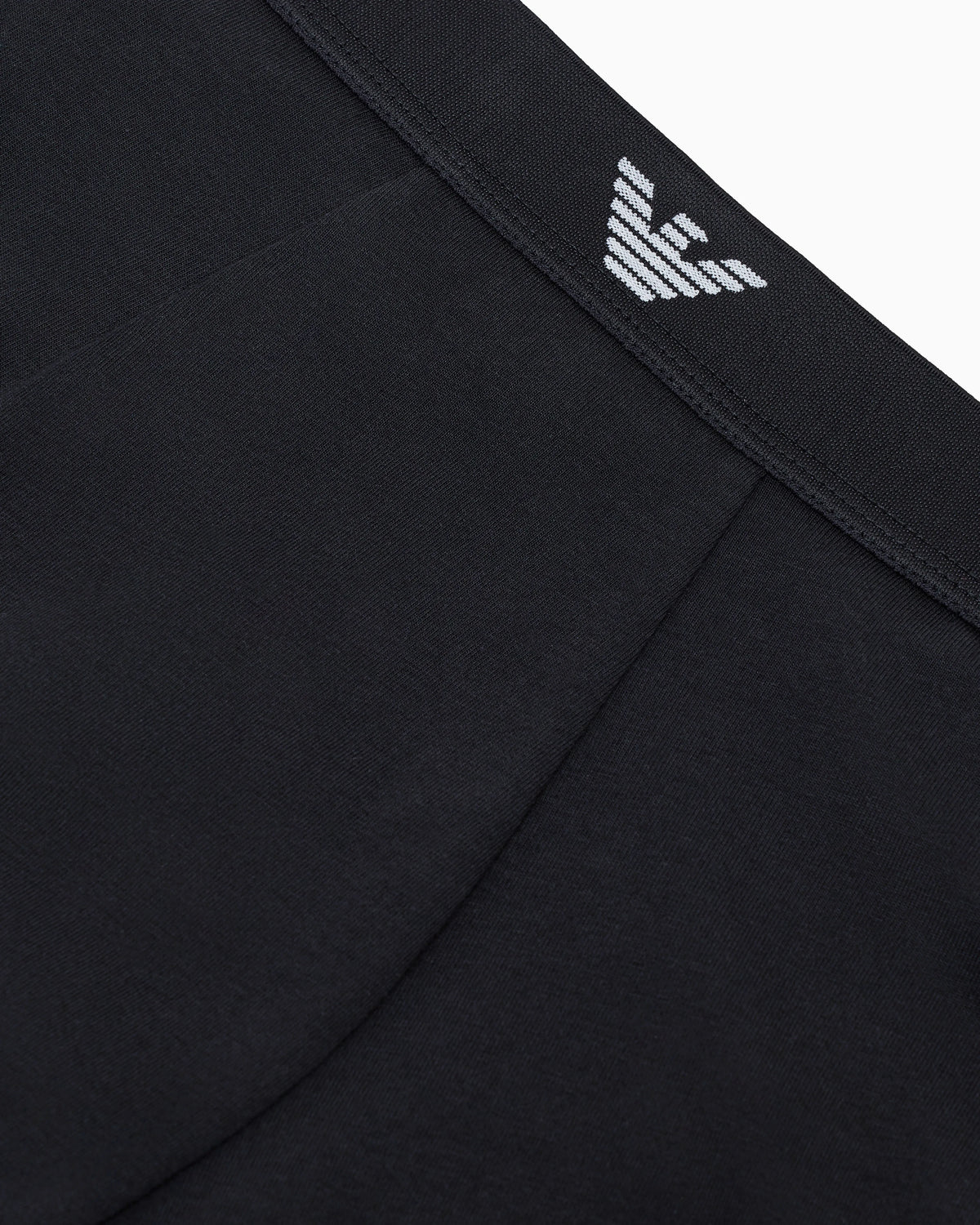 Trunks in stretch cotton jersey with logo waistband