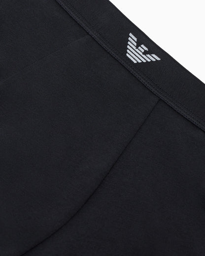 Trunks in stretch cotton jersey with logo waistband