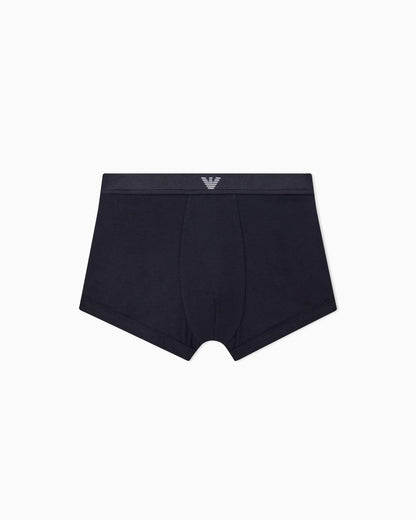 Trunks in stretch cotton jersey with logo waistband