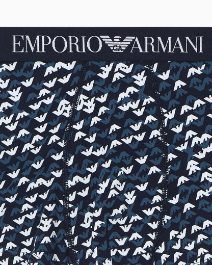 Boxer briefs in an all-over logo print jersey
